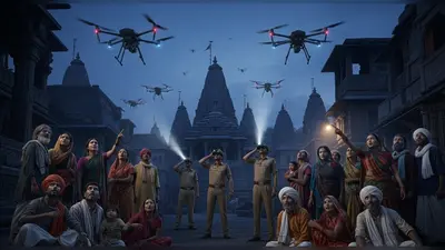 अयोध्या में आसमान में दिखे रहस्यमयी ड्रोन: रामनगरी में दहशत, पुलिस की सघन जांच शुरू
