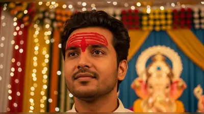 उत्तर प्रदेश के गणेश पंडाल में दिखे रोहित: माथे पर तिलक और बिखरे बालों वाला भक्तिमय अंदाज़ हुआ वायरल