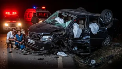 संभल एसडीएम की कार रामनगर में पलटी, देर रात हुए हादसे में पत्नी समेत खुद जख्मी; एयरबैग खुलने से बची जान