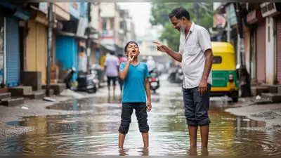 पानी में डूबी सड़क पर गाना गा रहे लड़के को मिली सीख: शख्स ने बदले ‘भीगी भीगी सड़कों पे’ गाने के बोल!