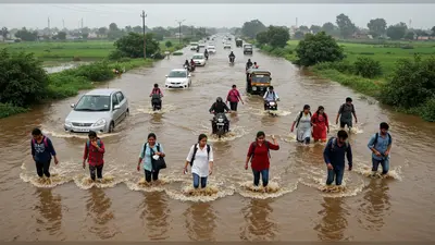 यूपी PET परीक्षा पर बाढ़ का असर: शाहजहांपुर में 6 सेंटर बदले, दिल्ली-लखनऊ हाईवे पर 2 फीट पानी