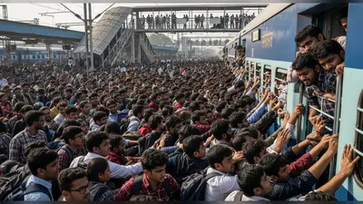 PET परीक्षा 2025: कैंट रेलवे स्टेशन पर अभ्यर्थियों का सैलाब, ट्रेन में चढ़ने के लिए मची हाहाकार और मारामारी!