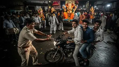 मुरादाबाद में दहला देने वाली घटनाएँ: दारोगा को मारी टक्कर, गणेश विसर्जन में युवक को पीटा; दो बाइक सवार पकड़े गए