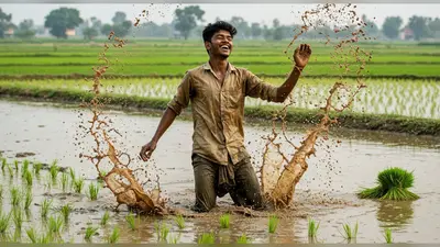 धान के खेत में रोपनी करते लड़के पर चढ़ा ऐसा ‘डांस का भूत’, काम छोड़ थिरकते वीडियो ने मचाया तहलका!