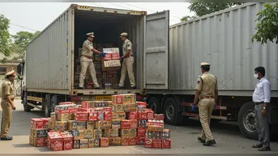हाथरस में बड़ा खुलासा: कंटेनर की छत में छिपाई 39 पेटी अवैध शराब, एक तस्कर गिरफ्तार