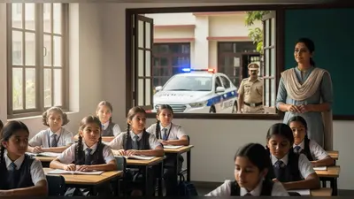 बम का मेल, फिर भी 3 घंटे चली क्लास:इंदौर के गोल्डन स्कूल में सर्चिंग; सुबह 7 बजे पढ़ा मेल, 10 बजे पुलिस को बताया
