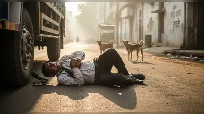 कुत्ते के दौड़ाने से गिरे बैंक मैनेजर को वाहन ने कुचला, दर्दनाक मौत; दो महीने पहले ही हुआ था प्रयागराज तबादला