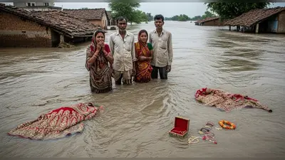 यूपी में यमुना का कहर: बाढ़ ने उजाड़ा आशियाना, बेटी की शादी का सामान भी बहा ले गईं लहरें, रोते रहे घरवाले