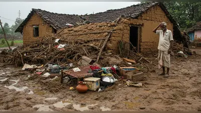 लखनऊ: मूसलाधार बारिश में ढहा गरीब मजदूर का कच्चा मकान, समय रहते जान बची पर गृहस्थी बर्बाद