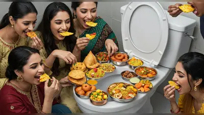 छी-छी! टॉयलेट सीट पर खाना, लोग खा रहे मज़े से; वीडियो देखकर सिर चकरा जाएगा आपका!