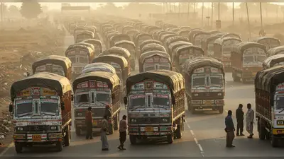 यूपी-नेपाल सीमा पर ‘निर्यात का गला घोंटा’, 500 से ज़्यादा ट्रक फंसे; यूपी को 200 करोड़ का भारी नुक़सान!