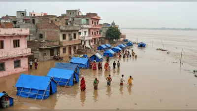 कानपुर में गंगा का कहर: 150 परिवारों का आशियाना डूबा, 2 हजार घरों में घुसा पानी