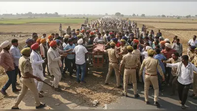 महोबा: खाद को लेकर किसानों का फूटा गुस्सा, सड़क जाम कर पुलिस से भिड़े