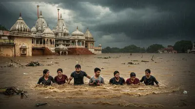 हरियाणा में बाढ़ में फँसे यूट्यूबर, मथुरा-वृंदावन जलमग्न; कई राज्यों में भारी बारिश का अलर्ट