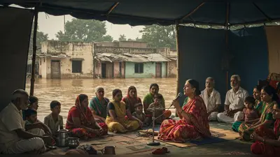 बाढ़ का कहर: दरकते मकानों के बीच, राहत शिविर में हेमा मालिनी ने गाया भजन, वीडियो हुआ वायरल