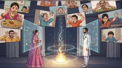 भविष्य की शादियां: ऑनलाइन होंगे फेरे, बाराती भी स्क्रीन पर! वायरल हो रहे मजेदार चुटकुले