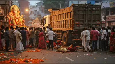 कर्नाटक में गणेश विसर्जन जुलूस में भीषण हादसा: बेकाबू ट्रक ने 9 श्रद्धालुओं को कुचला, 20 घायल; चश्मदीदों ने बताई भयावह दास्तान