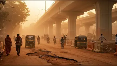 कानपुर में मेट्रो की लापरवाही: गड्ढे भरवाना तो दूर, पानी भी नहीं छिड़क रहा, धूल से जीना हुआ मुहाल!