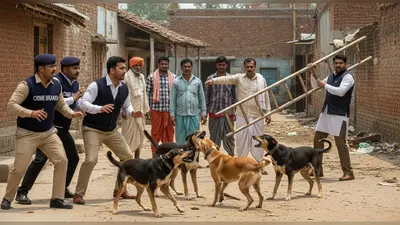 अमरोहा में दबंगों का दुस्साहस: मुरादाबाद क्राइम ब्रांच टीम पर छोड़े कुत्ते, सीढ़ी भी छीनी