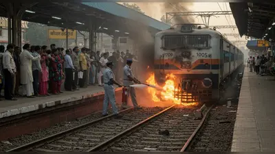 इटावा: गोमती एक्सप्रेस के पहिए में लगी आग से हड़कंप, भरथना स्टेशन पर रेलकर्मियों ने संभाला मोर्चा