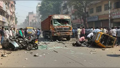 इंदौर में बेकाबू ट्रक का तांडव: एक किमी तक लोगों-वाहनों को रौंदता रहा; 3 की मौत, 15 घायल