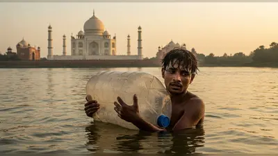 डूबते को तिनके का सहारा सच हुआ: यमुना में बहा युवक प्लास्टिक केन के सहारे ताजमहल तक पहुंचा, ऐसे बची जान!