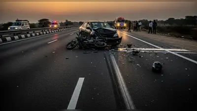 हाईवे पर मौत का तांडव: कार ने बाइक को 10 मीटर तक घसीटा, महिला सहित दो की दर्दनाक मौत; एक गंभीर घायल