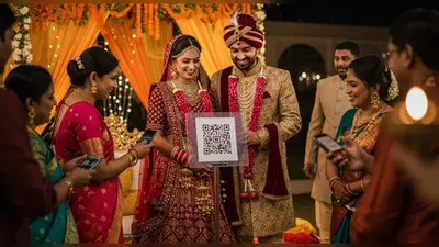 दूल्हा-दुल्हन ने शादी में गिफ्ट के लिए लगाया QR कोड, वायरल हुआ यह गजब आइडिया!