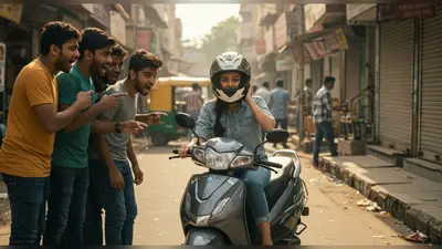 स्कूटी से आती लड़की ने लड़कों में मचाई दहशत, जब सामने आई असलियत तो उड़े सबके होश!