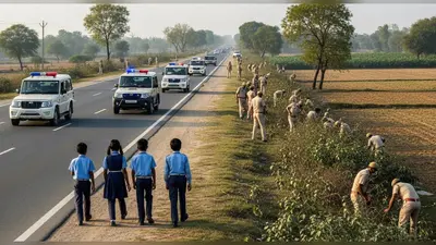 बाराबंकी से स्कूल जा रहे चार बच्चे लापता: हाईवे पर CCTV में कैद, पुलिस की बड़ी तलाश जारी