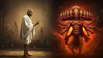 2 अक्टूबर: क्या मनाएं? गांधीजी से बहस में भड़क उठे रावण, वीडियो वायरल!
