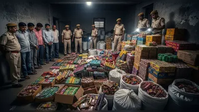हरदोई में अवैध आतिशबाजी पर बड़ा एक्शन: ढाई क्विंटल विस्फोटक जब्त, 6 आरोपी गिरफ्तार, नहीं था लाइसेंस