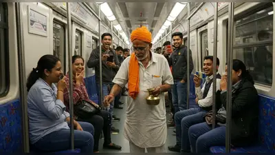 दिल्ली मेट्रो में ताऊ का अनोखा ‘गंगाजल शुद्धिकरण’: वीडियो वायरल, सोशल मीडिया पर छाए हंसी के ठहाके