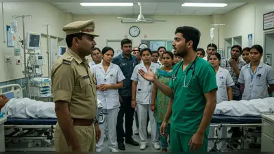 एसएन मेडिकल कॉलेज में बड़ा बवाल: चौकी प्रभारी ने जूनियर डॉक्टर से की बदसलूकी, इमरजेंसी में मचा भारी हंगामा