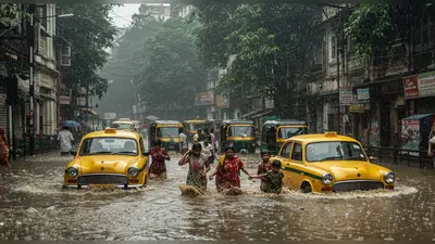 कोलकाता में मूसलाधार बारिश का कहर: 7 की मौत, जनजीवन अस्त-व्यस्त; 30 उड़ानें रद्द, रेलवे-मेट्रो सेवा बाधित