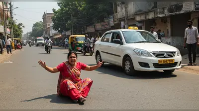 ड्राइवर ने तय ड्रॉप लोकेशन से आगे जाने से मना किया: महिला यात्री ने बीच सड़क पर किया यह चौंकाने वाला काम, वीडियो वायरल!