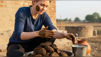 गोबर में पानी मिलाकर विदेशी महिला ने किया अजीब काम, वीडियो हुआ वायरल, लोग बोले ‘छी:छी:’
