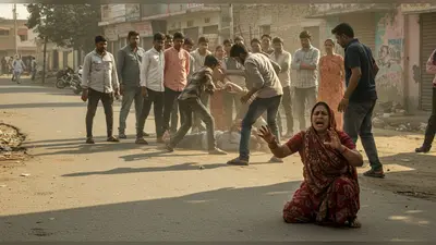 यूपी में दिल दहला देने वाली घटना: पति को पीटते रहे बदमाश, पत्नी चिल्लाती रही ‘कोई बचा लो’, सड़क पर तमाशा देखते रहे लोग