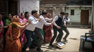 पीलीभीत में आबकारी टीम पर हमला: शराब सेल्समैन के घर छापेमारी करने पहुंची टीम को महिलाओं ने घेरा, वीडियो वायरल