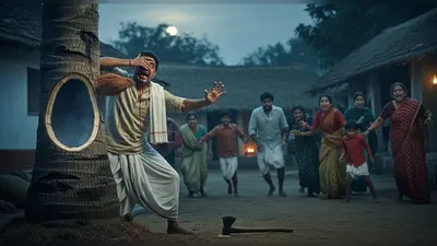 नारियल के तने से आईं अजीब आवाजें, खोलने पर फटा शख्स का आंख; गांव में फैली दहशत