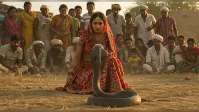 चनिया-चोली पहनकर नागिन पकड़ने पहुंची लड़की, लोग बोले – ‘वो नागिन को कैसे काटता!’