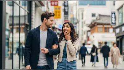 कोरिया में विदेशी बॉयफ्रेंड संग टहल रही थी इंडियन लड़की, देसी गाना सुनते ही हुआ कुछ ऐसा, वीडियो वायरल!