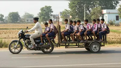 एक बाइक पर 9 सवारी: शख्स ने जुगाड़ से बनाया ‘मिनी बस’, वीडियो देख लोग बोले…