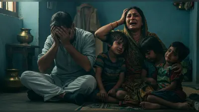 उत्तर प्रदेश मूर्ति विसर्जन हादसा: बिलखता पिता, दहाड़ें मारती मां और अनाथ हुए बच्चे, रुला देंगी ये वायरल तस्वीरें