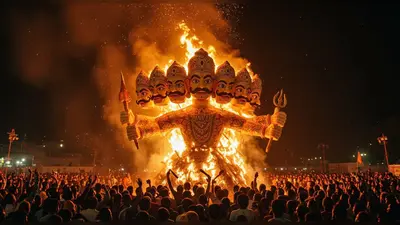 बरेली में रावण दहन: असत्य पर सत्य की जीत के साथ गूंजे ‘जय श्री राम’ के नारे, देखें वायरल तस्वीरें!