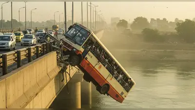 दिल दहला देने वाला मंजर: यूपी में गंगा पुल पर लटकी रोडवेज बस, 16 यात्री, चीख पुकार, वीडियो ने उड़ाए होश!