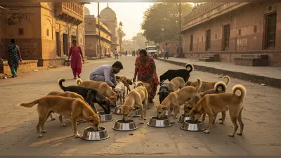 विश्व पशु कल्याण दिवस 2025: आगरा में लावारिस कुत्तों को मिला 100 फीडिंग पॉइंट पर भरपेट खाना