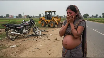 अलीगढ़ में लोडर का कहर: टप्पल के दरोगा की सड़क हादसे में मौत, 8 महीने की गर्भवती पत्नी का रो-रोकर बुरा हाल