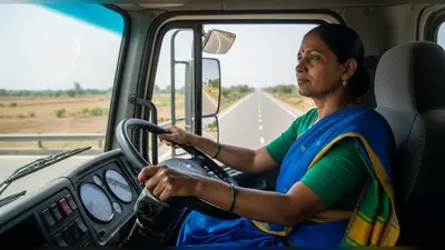 बीमार पति के लिए पत्नी बनी ट्रक ड्राइवर: साड़ी में संभाली स्टीयरिंग, हौसले को लाखों का सलाम