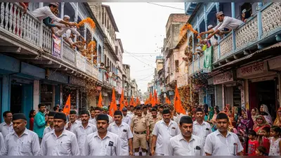 गजरौला में भाईचारे का अद्भुत नज़ारा: RSS पथ संचलन पर मुस्लिम समाज ने बरसाए फूल, ‘जय श्री राम’ के नारों से गूंजा शहर